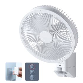 8.5 in Wall Mount Fan, Oscillating Hanging Fan with Remote Control, 10 ft Powerful Airflow, DC Motor, 4 Speeds & Timer
