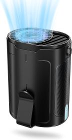 Portable Waist Fan, Wearable Shirt Fan Rechargeable with 25H Battery Life, 6600RPM Strong Wind (Color: Black)