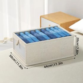 Foldable Clothes Storage Box with Viewing Window - Heavy-Duty Organizer Box, Stackable Closet Organizer for Wardrobe, Under-Bed (size: 40cm*30cm*20cm)